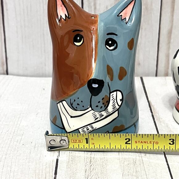 Dogzilla Salt & Pepper Shaker Set Blue Dog & Dalmatian - Picture 9 of 13